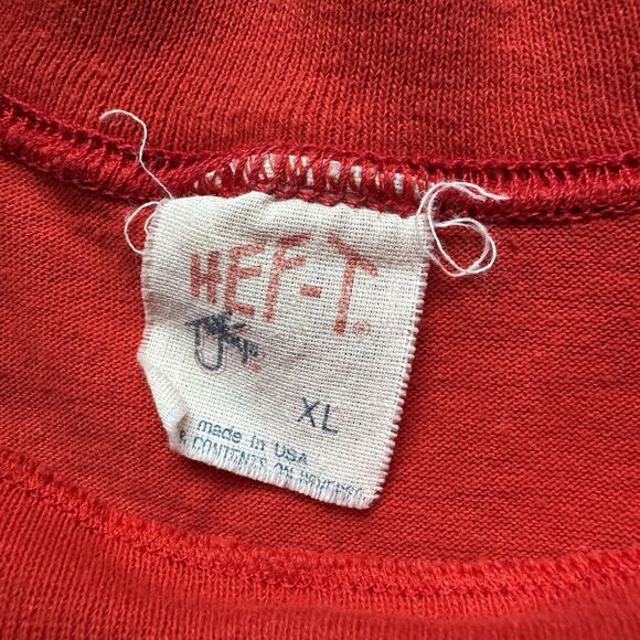 Vintage 80s Wisconsin University X Coca Cola Made In USA Size XL Red Shirt - Picture 3 of 7